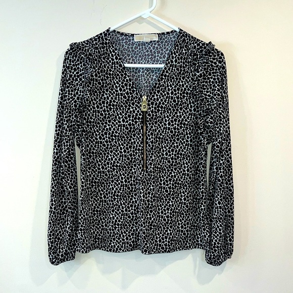 🔥Michael Kors Animal Print Blouse🔥 - Picture 1 of 6